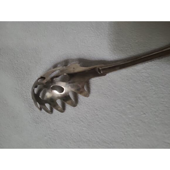 Silverplated Rogers Pasta Spaghetti Serving Spoon 11" Italy Spike Shell - Picture 6 of 8